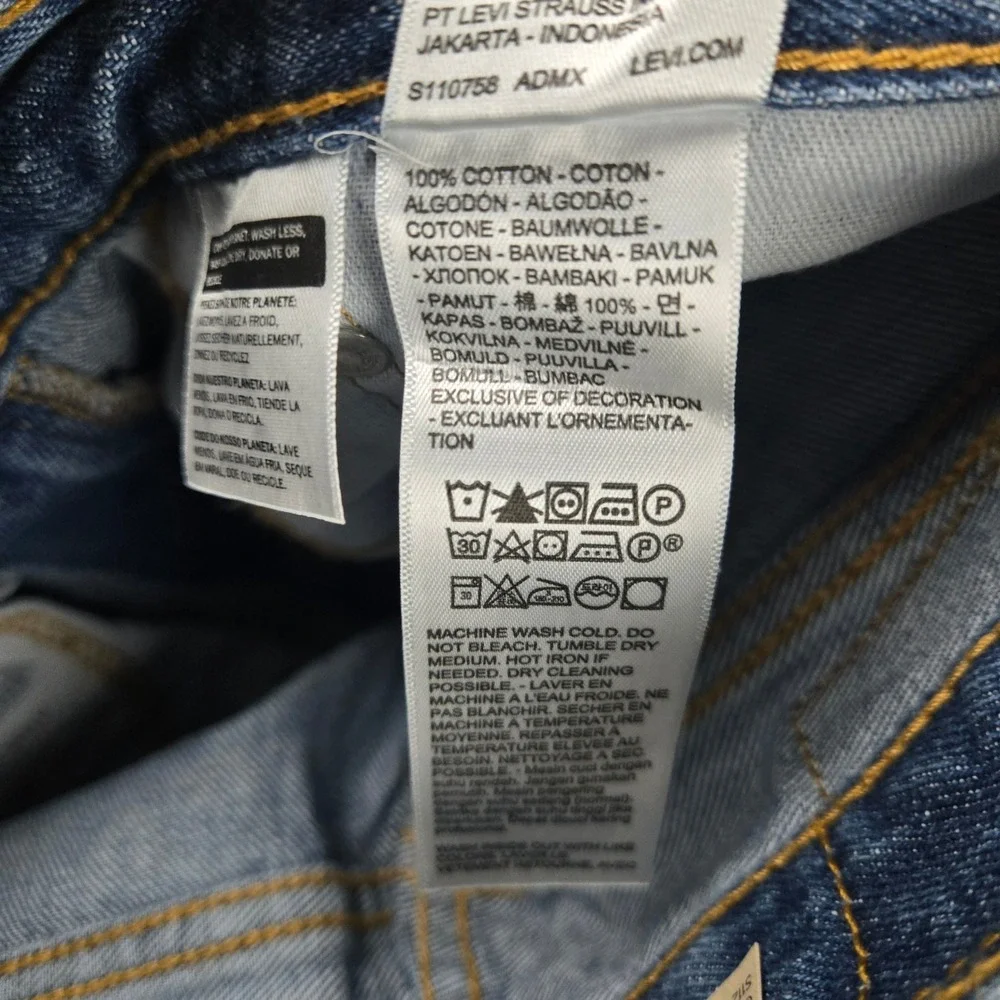 Levi's 505 Jeans Mens 29x30 Black Regular Fit Straight Leg Denim Outdoors NEW